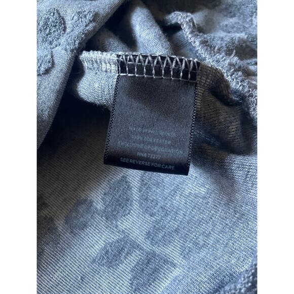 Simply Vera Wang Womens/Teen Grey Textured Floral 3/4 Sleeve Blouse Size XL - Picture 6 of 7